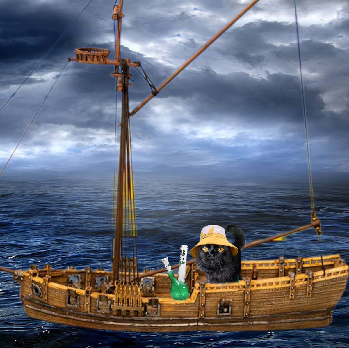 DorothytheCatto's tweet photo. Garrgh!! To be sure, tis the long route to #Nipfest2023 but Dotty G has enough experience on the high seas to weather this storm!! #imalreadyhigh https://t.co/0oK88TiM3C
