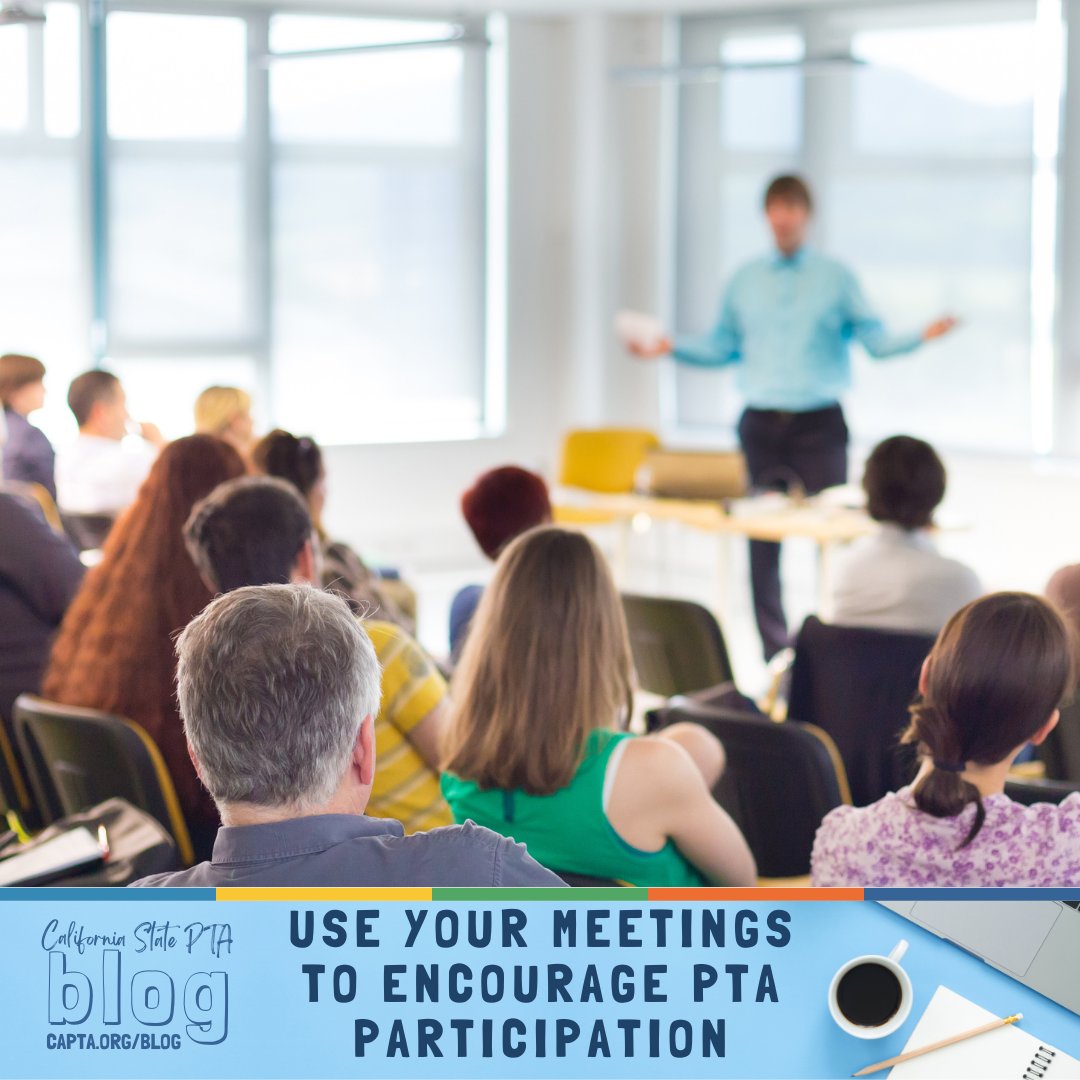 📣📚 Hey PTA Leaders! Looking for a way to turn those PTA meetings into engaging and exciting gatherings? Discover how to make your meetings not only productive but also a whole lot of fun for everyone involved!

🔗 zurl.co/kjve 

#PTA4Kids #JoinPTA #CaliforniaPTA #PTA