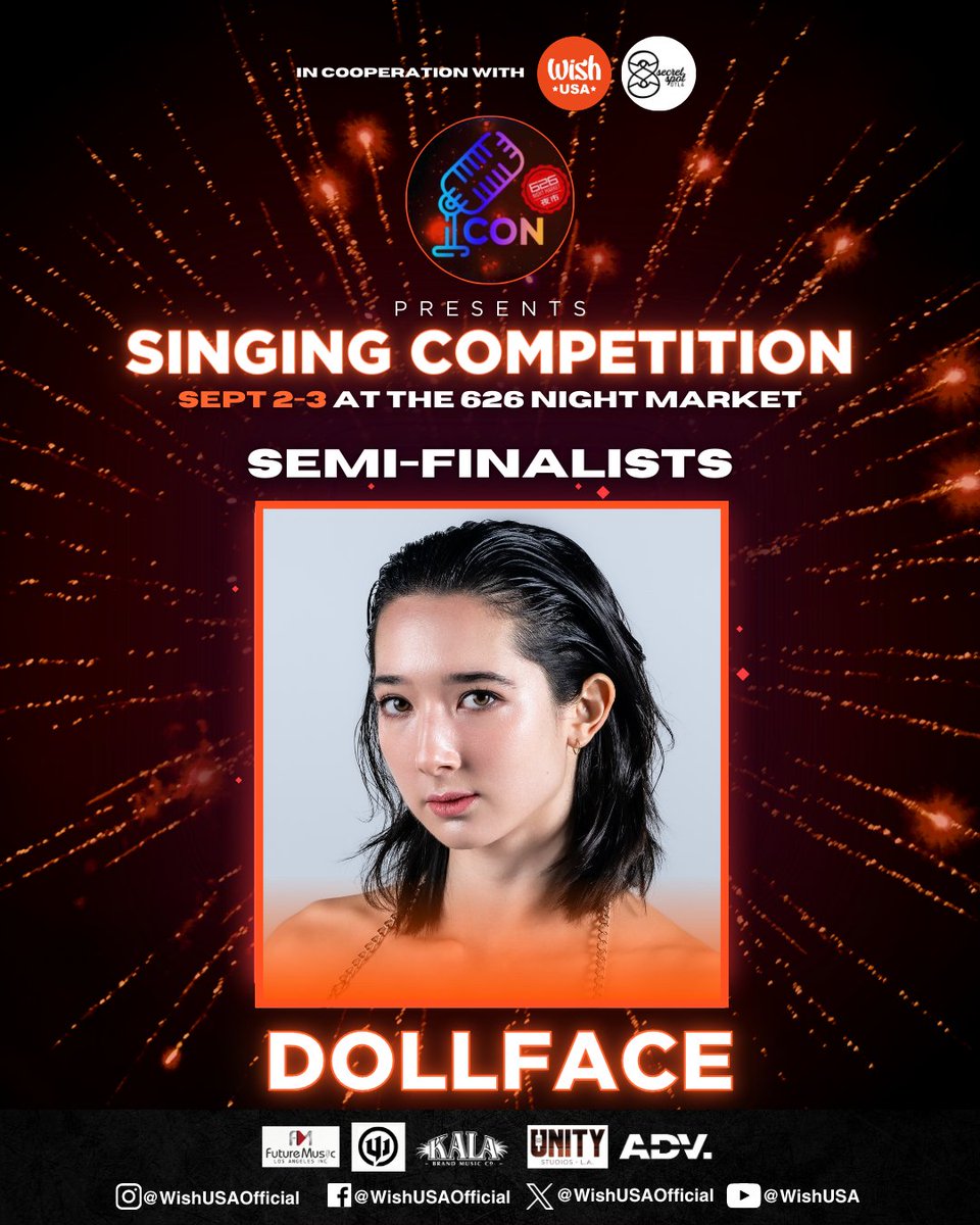 wishusaofficial's tweet image. Come and support your favorite singer at the 626 Icon event presented by Wish USA and Secret Spot DTLA! Join us at the 626 Night Market on September 2nd and 3rd.

Here's part 2 of 4 of the artists. Show your love for them and get your tickets now! 🎤