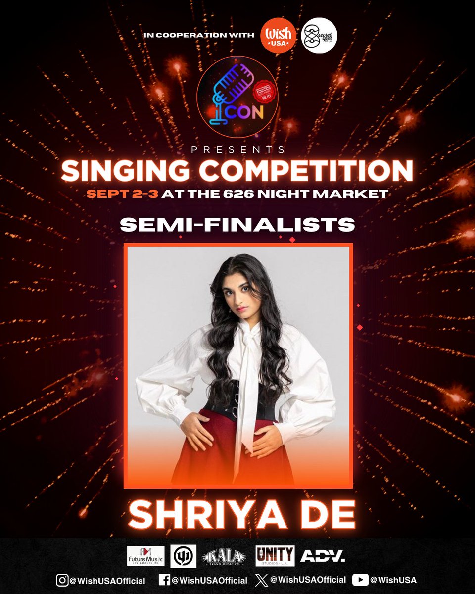 wishusaofficial's tweet image. Come and support your favorite singer at the 626 Icon event presented by Wish USA and Secret Spot DTLA! Join us at the 626 Night Market on September 2nd and 3rd.

Here's part 2 of 4 of the artists. Show your love for them and get your tickets now! 🎤