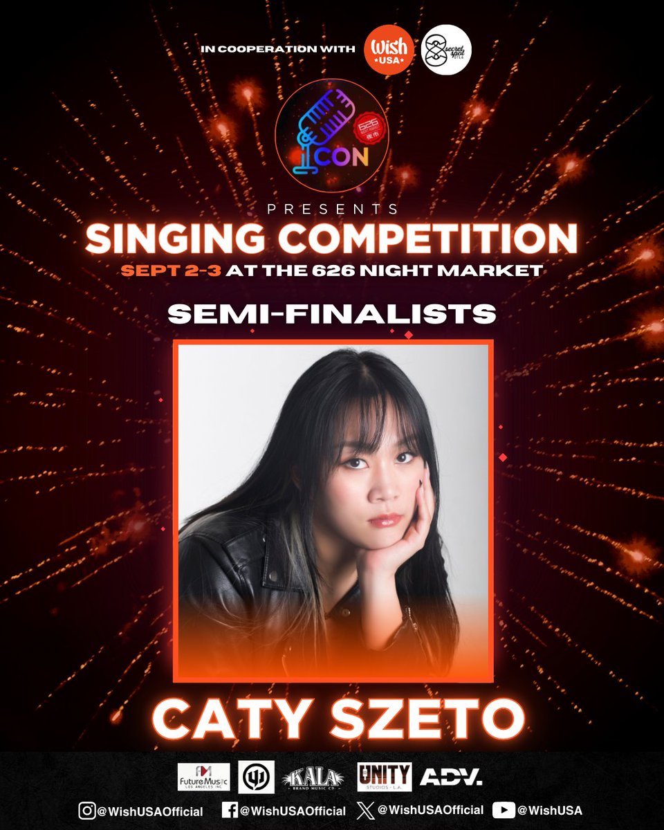 wishusaofficial's tweet image. Come and support your favorite singer at the 626 Icon event presented by Wish USA and Secret Spot DTLA! Join us at the 626 Night Market on September 2nd and 3rd.

Here's part 2 of 4 of the artists. Show your love for them and get your tickets now! 🎤