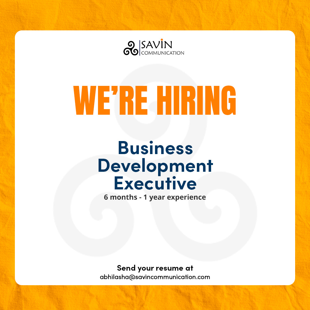 We're hiring!
Location: Noida (On-Site)
Send Your Resume to: abhilasha@savincommunication.com

Join our team and #GrowWithSavin!

#hiring #jobforyou #jobalert #opportunities #noidajobs #ncrjobs #prindustry #seointerns #influencermarketing #contentwriting #applynow #urgenthiring