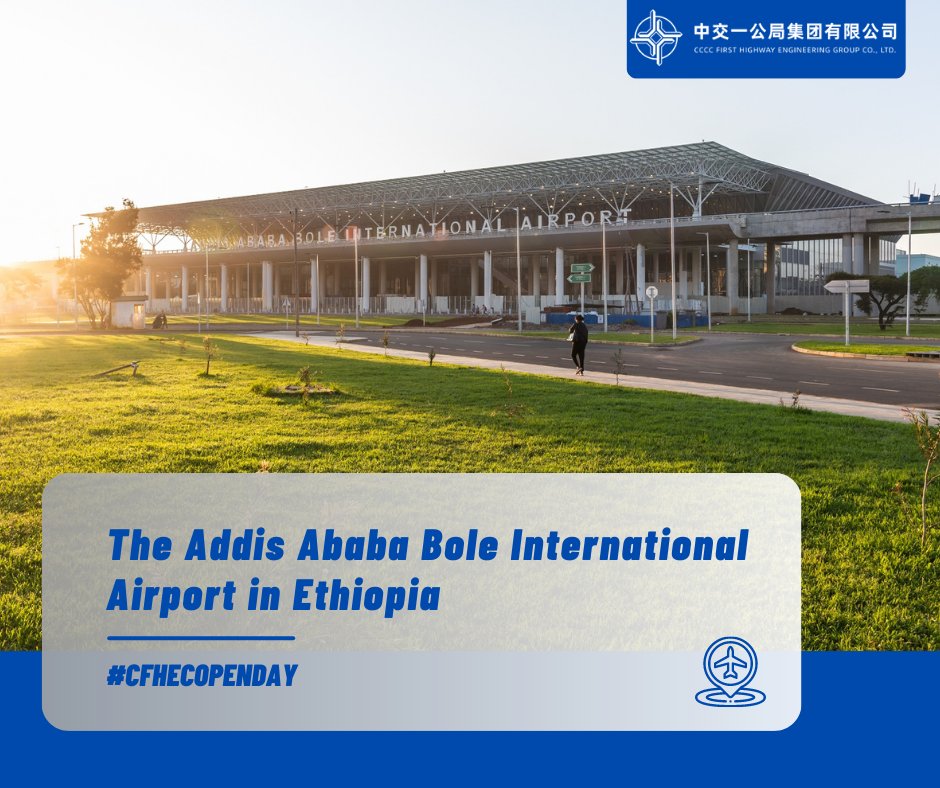 cfhecnews's tweet photo. ✈️#CFHECOpenDay 
Experience the charm of #Bole International #Airport together with #CFHEC! The current airport boasts an annual passenger throughput of 22 million, advanced auxiliary systems, self-service check-in and boarding systems and spacious waiting halls. https://t.co/aaVIS2IulB