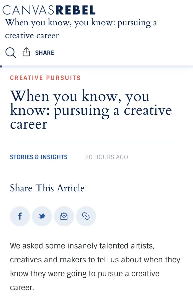 jaysvito's tweet photo. “ When you know, you know; pursuing a creative career ”

An Article is up on my career as a Artist. Take a read if you have the time! 🙏🏿

https://t.co/38wJnkH5er https://t.co/A96vsnreBd
