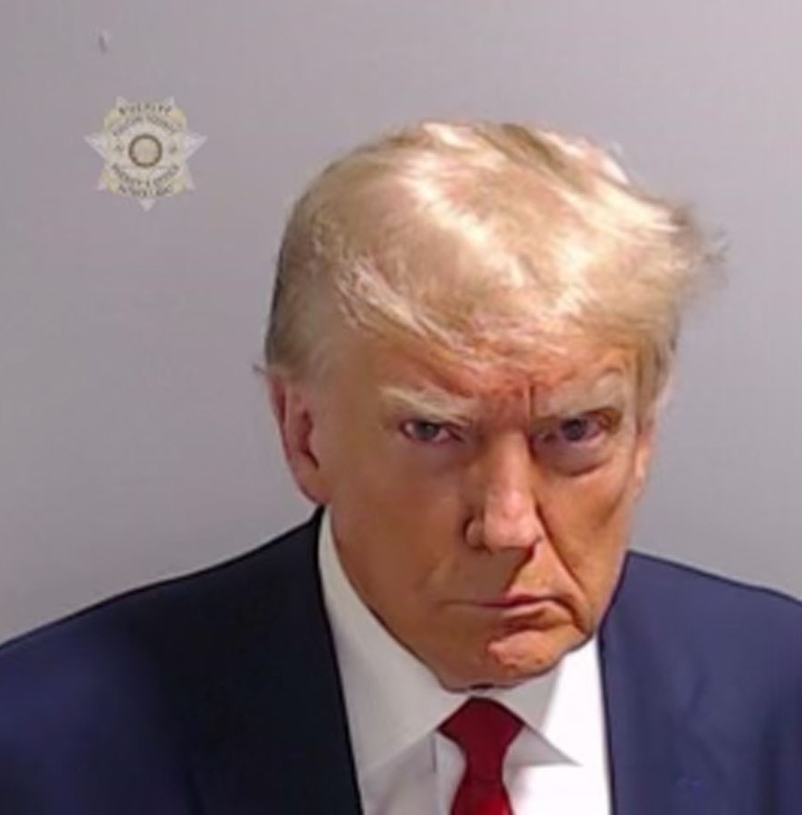 He looks like a toddler who's in trouble and is mad about it. 😂 #TrumpMugShot #trump