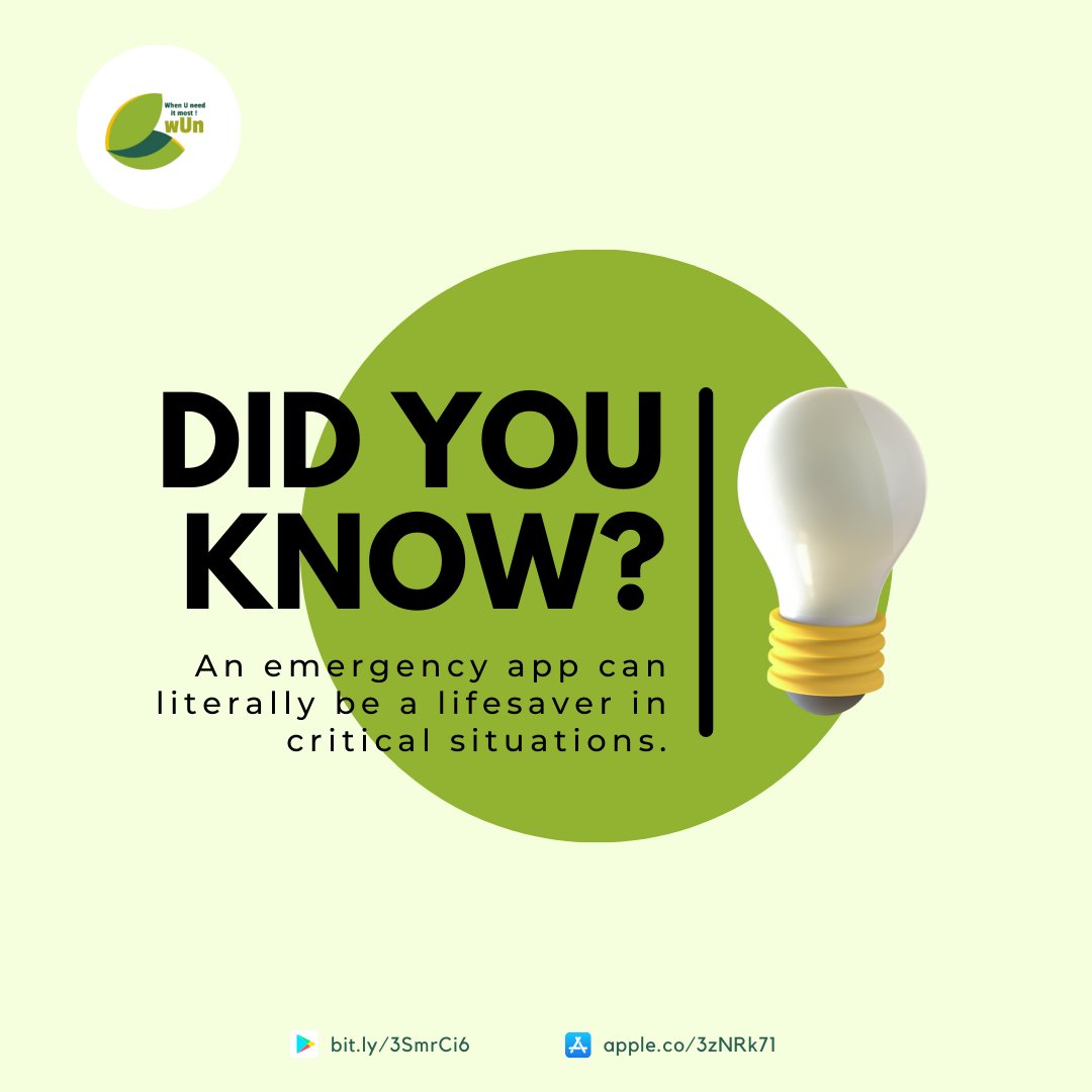 WhenYouNeed2's tweet image. An amazing fact about having an emergency app on your phone is that it can literally be a life-saver in critical situations.
So download the #WhenYouNeed emergency app and stay prepared for any situation! 🚀📲🆘
play.google.com/store/apps/det… apps.apple.com/in/app/when-yo…

#emergencyapp