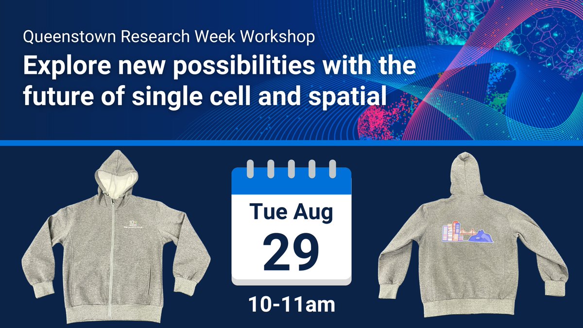 mscienceaustnz's tweet photo. RSVP to attend our @10xGenomics workshop featuring A/Prof Luciano Martelotto (@LGMartelotto, @SAiGENCI) & A/Prof Daniel Gough (@Hudson_Research) for a chance to win a hoodie 🧥.
➡️https://t.co/MNjNk4sJ7R
#QMB #MEDSCINZ #AWCBR #QRW2023 #QRW https://t.co/mtOzkf0JnD