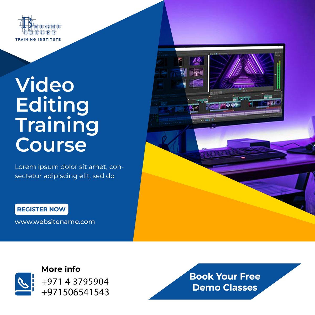 bftrainingae's tweet image. 🎬 Unleash Your Creative Potential with Our Video Editing Masterclass! 🎥

Web:bftraining.ae/courses/video-…
#VideoEditingCourse #LearnVideoEditing #EditLikeAPro #CreativeJourney #TechCareer #UnlockYourPotential #CodingJourney #ProgrammingSkills #CodeMastery #UnlockYourPotential