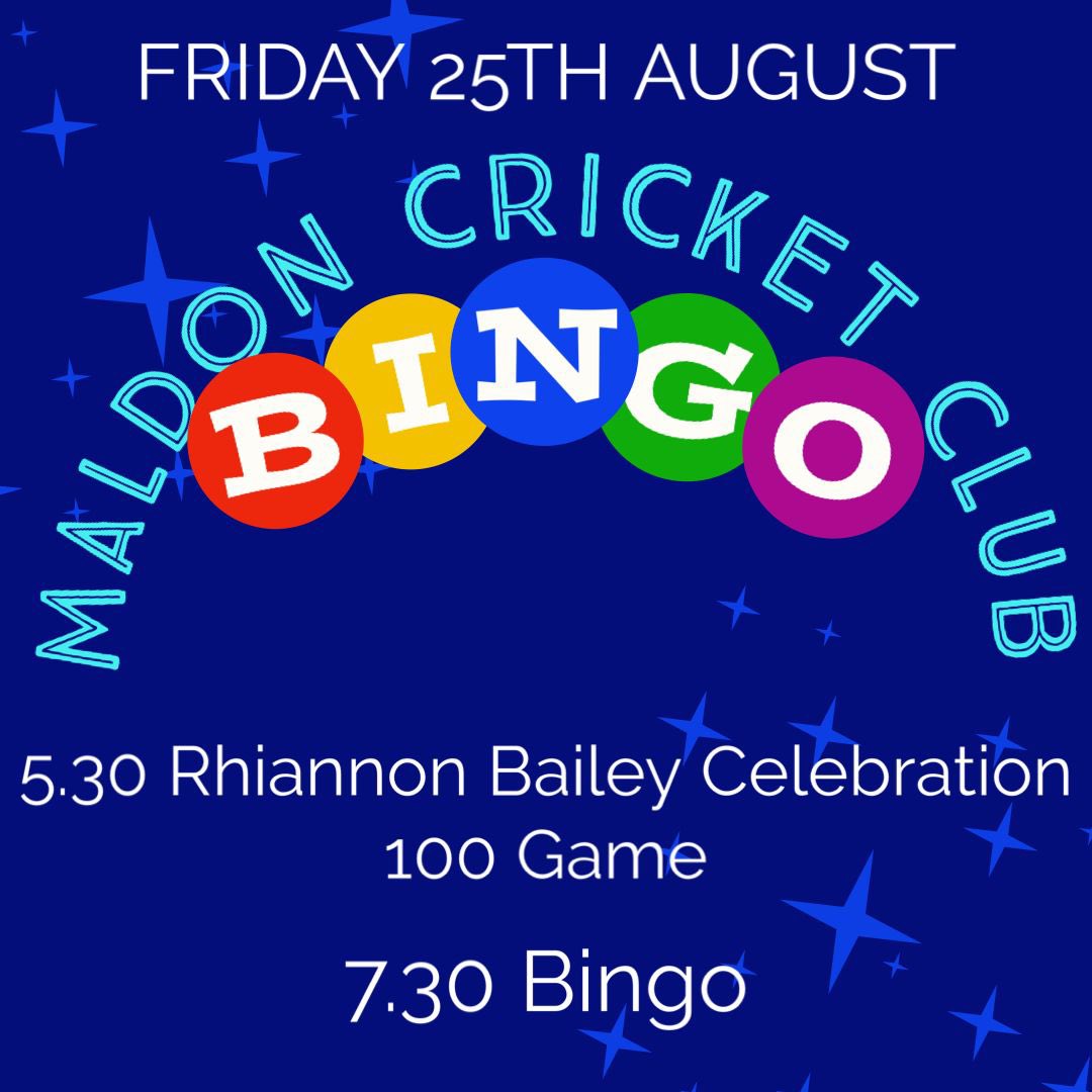 On to Friday!

It’s Colts Day, followed by a Rhiannon Bailey celebration game and bingo!

Make sure you come on down and support YOUR cricket club.

#Dons 🏏