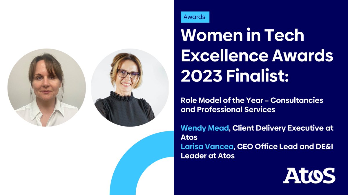 🌟 Celebrating Wendy Mead & Larisa Vancea, finalists for 'Role Model of the Year – Consultancies & Professional Services' at #WomenInTechExcellence Awards 2023! 🚀 Learn more: womenintechexcellence.co.uk/womenintechexc… 
Join us in congratulating and wishing them luck! 🌠 #PowerOfWe
