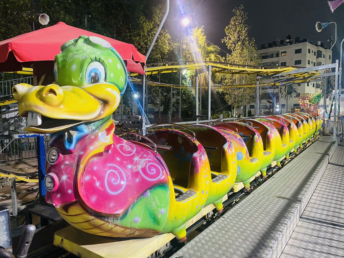 CoastersWide's tweet photo. Makhmas Fun Park is a family park located in Ramallah, Palestine 🇵🇸. The park consists of a Big Apple style coaster along with various thrill and family rides. #RollerCoaster #AmusementPark #Palestine #Ramallah #WWConTour #CredLife https://t.co/ECWp0zrUlD