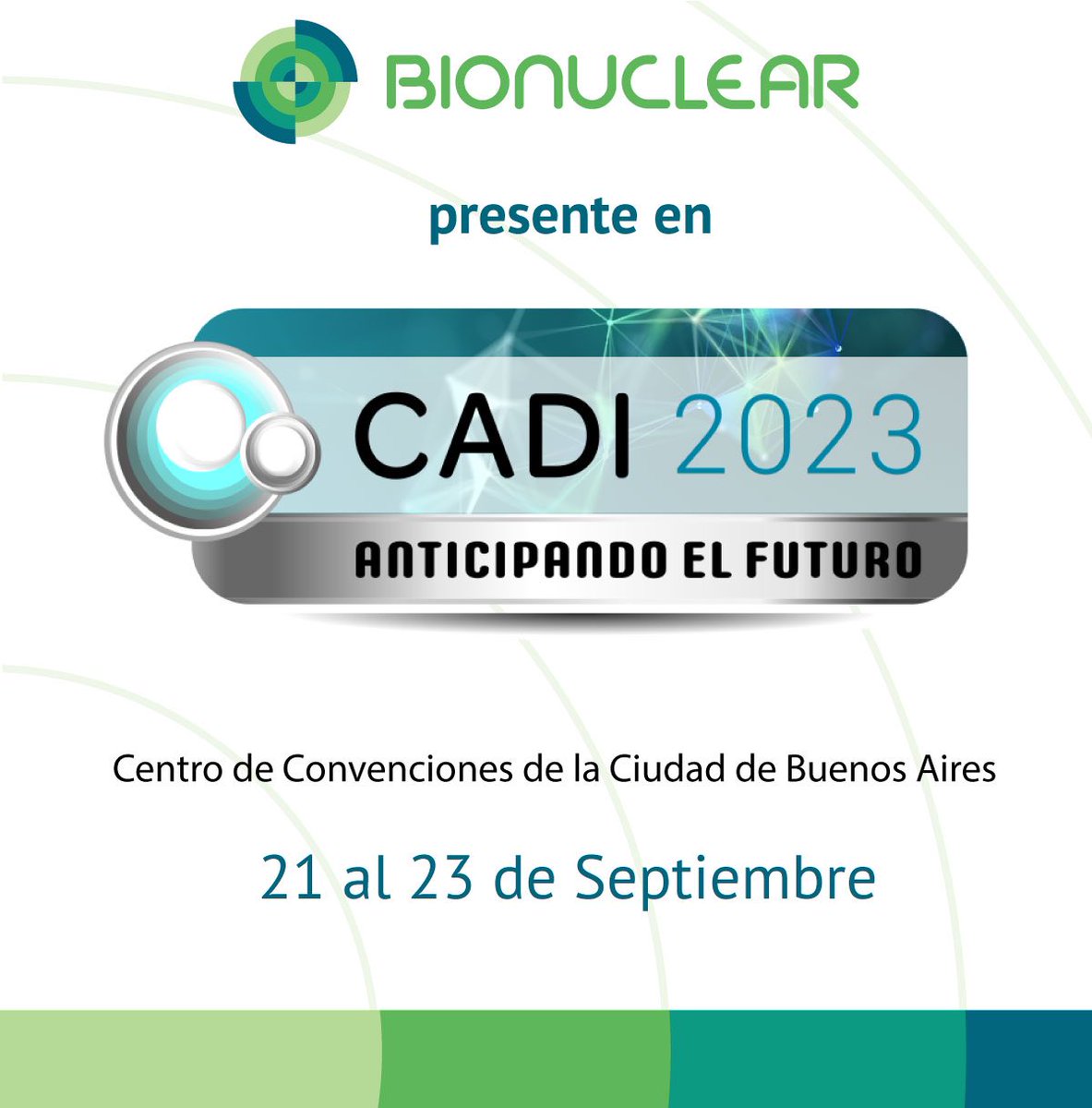 Bionuclearsa's tweet photo. Bionuclear en #CADI2023

#resonanciamagnetica #Tomografía #Radiología #ultrasonido https://t.co/zdOhUnri79