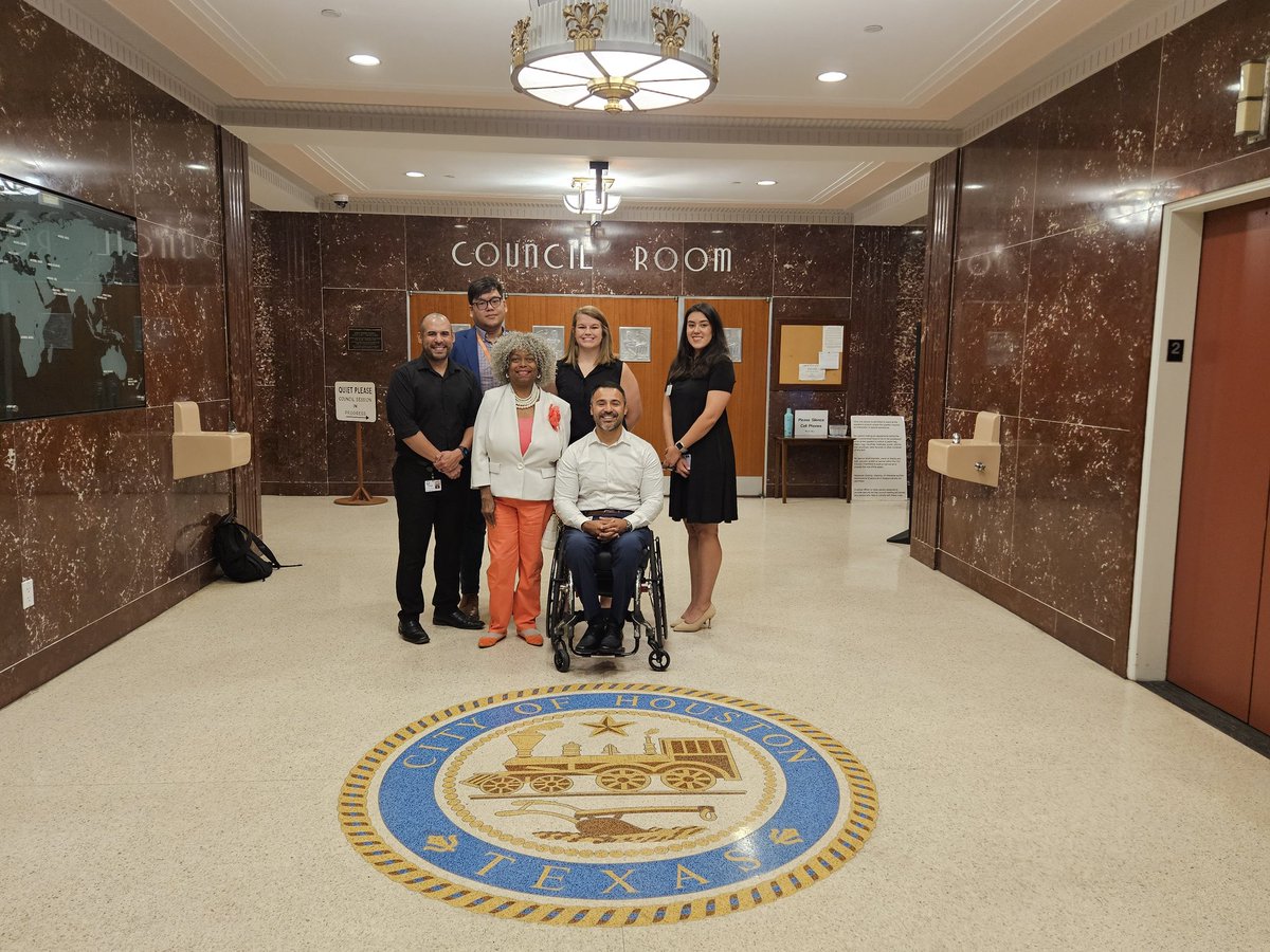Installation as the newest board member on the Houston Commission for Disabilities.