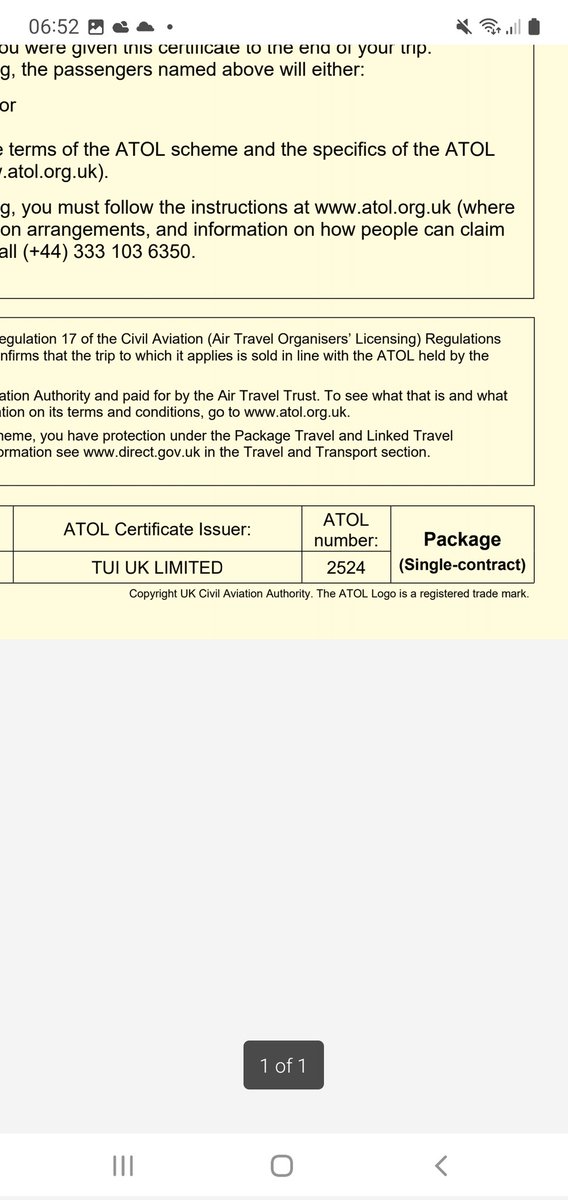 RMBGASLTD's tweet photo. @TUIUK 
PACKAGE (single contract) certificate issued. But you won't  cover us for a flight delay of 23 hours. Again this contract is with YOU!!!!!!! https://t.co/2kGmMuhytV