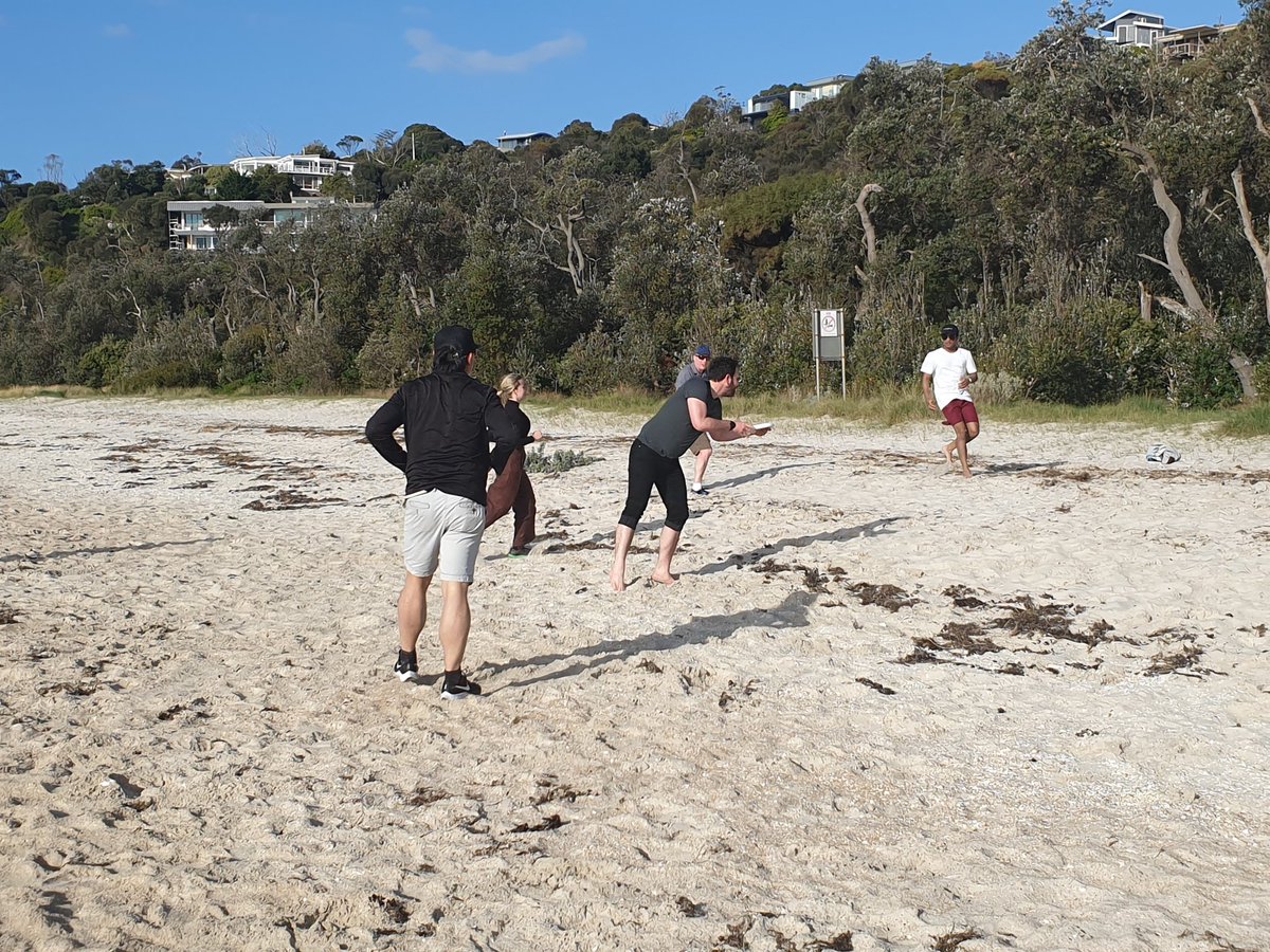 The famous annual ibrain retreat 2023. Part 1 beach football and frisbee.