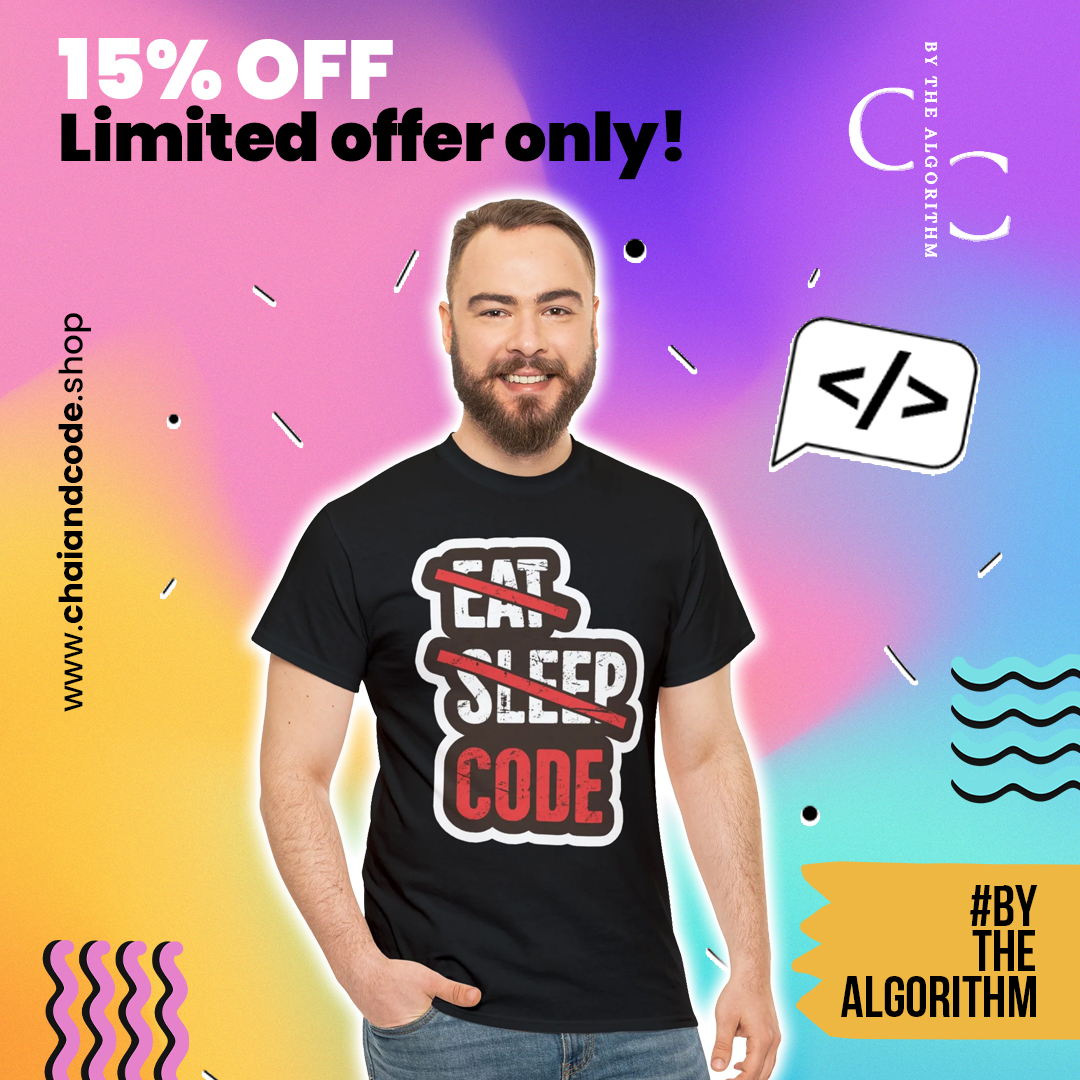 ChaiAndCode's tweet image. 💻 &quot;Eat Sleep Code&quot;: Fuel Your Passion! 💻

etsy.com/listing/148753…
Place your orders here and we&apos;ll ship it within 24-hours!
Not satisfied? 30-days Moneyback Guaranteed!

#ChaiAndCode #TheAlgorithm #EatSleepCode #CodeRepeatDream #TechLifeBalance #CodeAndChill #CodingJourney