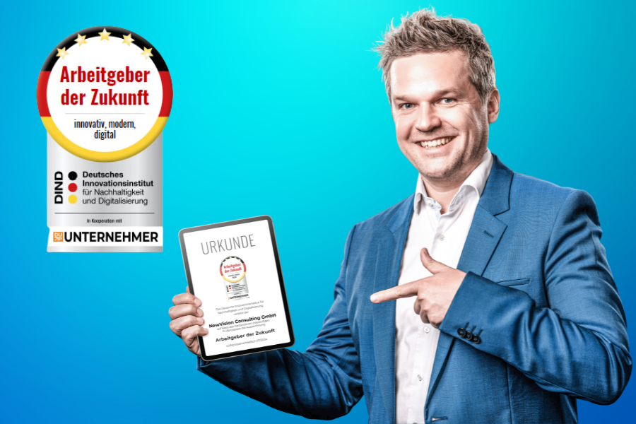 NewVisionERP's tweet photo. 🎉 newvision freut sich über Zuwachs: genauer gesagt heißen wir das Siegel „Arbeitgeber der Zukunft“ willkommen! Es prangt stolz auf unserer Karriereseite: https://t.co/b4XVjNTh1s 
Kurz Scrollen und im goldenen Bereich finden.

#newvision #ArbeitgeberderZukunft #Digitalisierung https://t.co/aaWDwBx67H