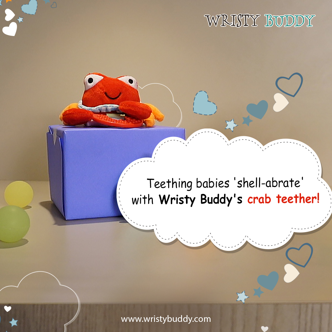 IWristybuddy's tweet image. Get ready for some shell-icious teething relief with Wristy Buddy&apos;s adorable crab teether! 🦀👶
#wristybuddy #babyteethers #teethingbaby #teethingrelief #babycare #teethingring #siliconteethers #teethertoy #babyteethingtoy #motherhood #parenthood
