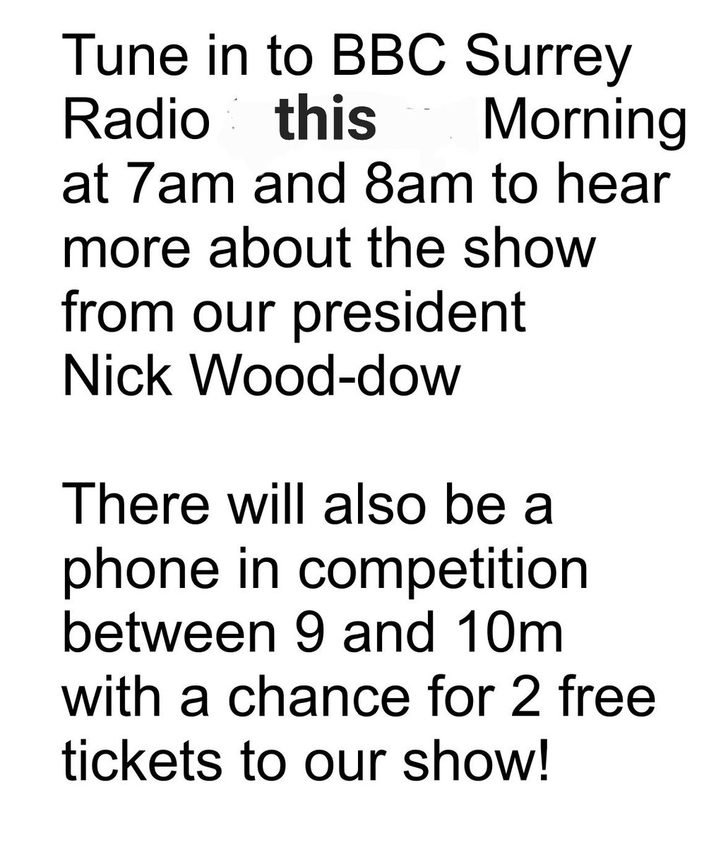 Currently on the <a href="/BBCSurrey/">BBC Surrey</a> radio now is Nick to give you loads of information about our show!

#surrey #eghamroyalshow #bbcsurreyradio