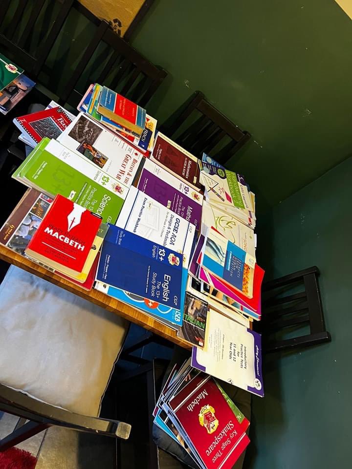 Got a child going into their GCSE/ALevel years and worrying about the cost of text books / revision guides? We have several that we’d like to regift. Pop into Script Haven to have a look at what we have. 🙂