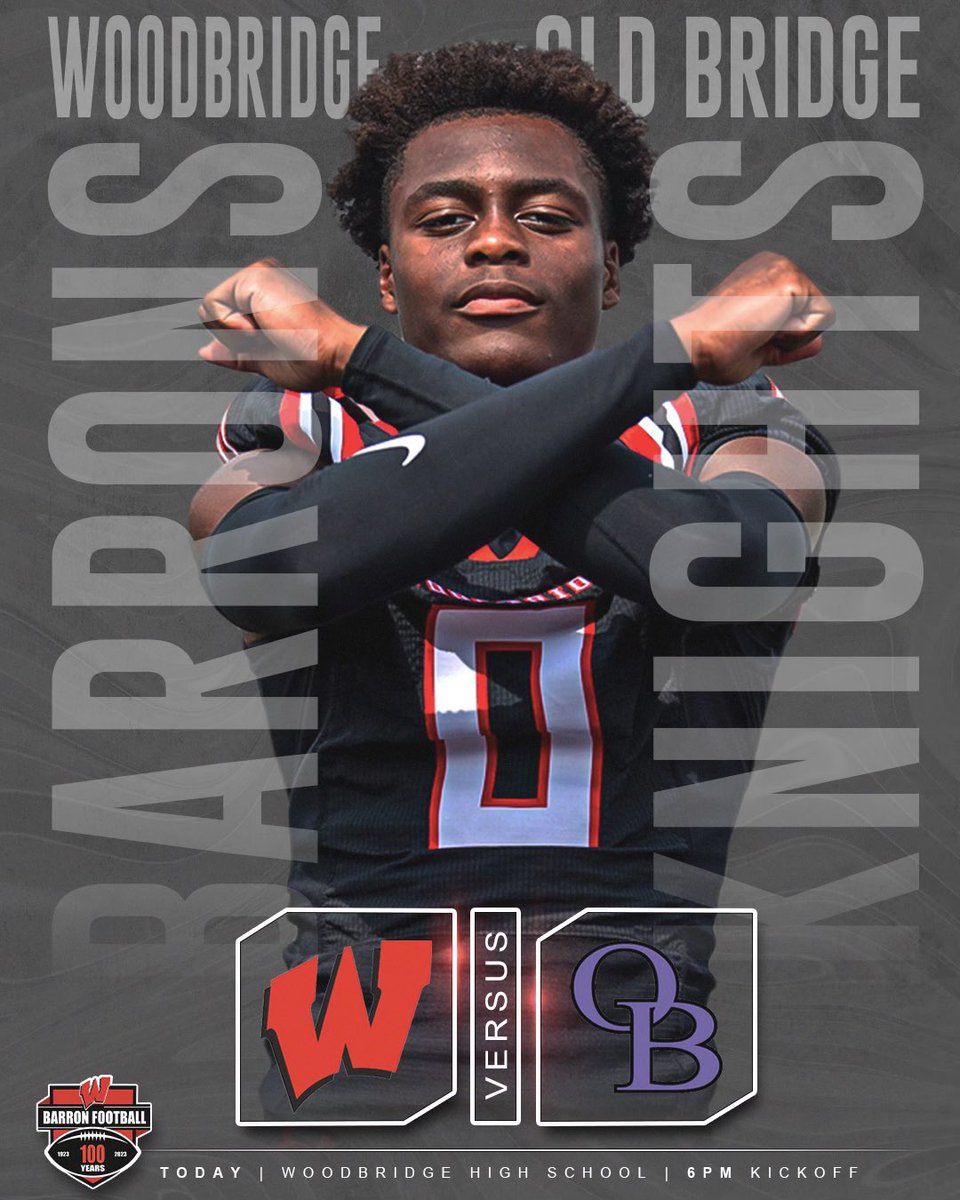 🚨𝙂𝘼𝙈𝙀𝘿𝘼𝙔🚨 🆚 • Old Bridge Knights 🗓 • August 25th 📍 • Woodbridge High School 🕖 • 6:00pm #BarronBuilt | #WeAreBarrons