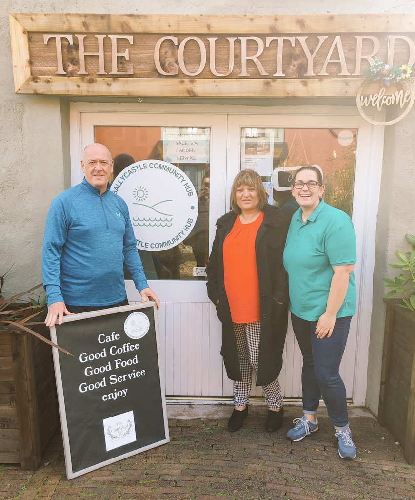 Colm_SuppComm's tweet image. What a wonderful venue to meet my colleague, Gillian, this morning. Ballycastle Community Hub is delivering such an important service to the local community &amp;amp; beyond; #cafe #communityfridge #learning. Worth a visit at #LammasFair #MakingADifference #Impact @Ballycastle_NI
