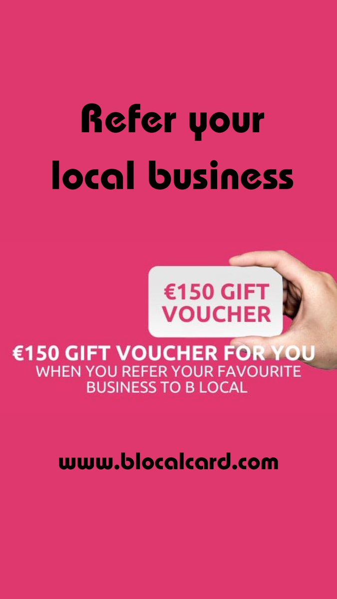 Did you know, by referring local businesses to us, you could get a €150 gift voucher!

#blocal #loyaltymatters #shoplocal #traleechamber