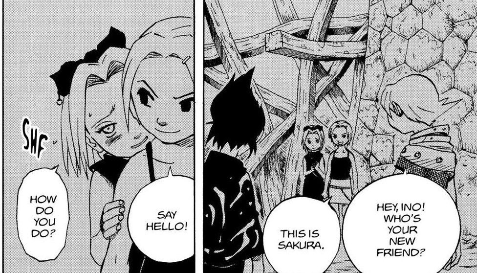 Wait now it kinda makes sense as to why Sakura would get picked on… being a year younger made her an easy target of bullying. No wonder Ino was so protective of her ☹️