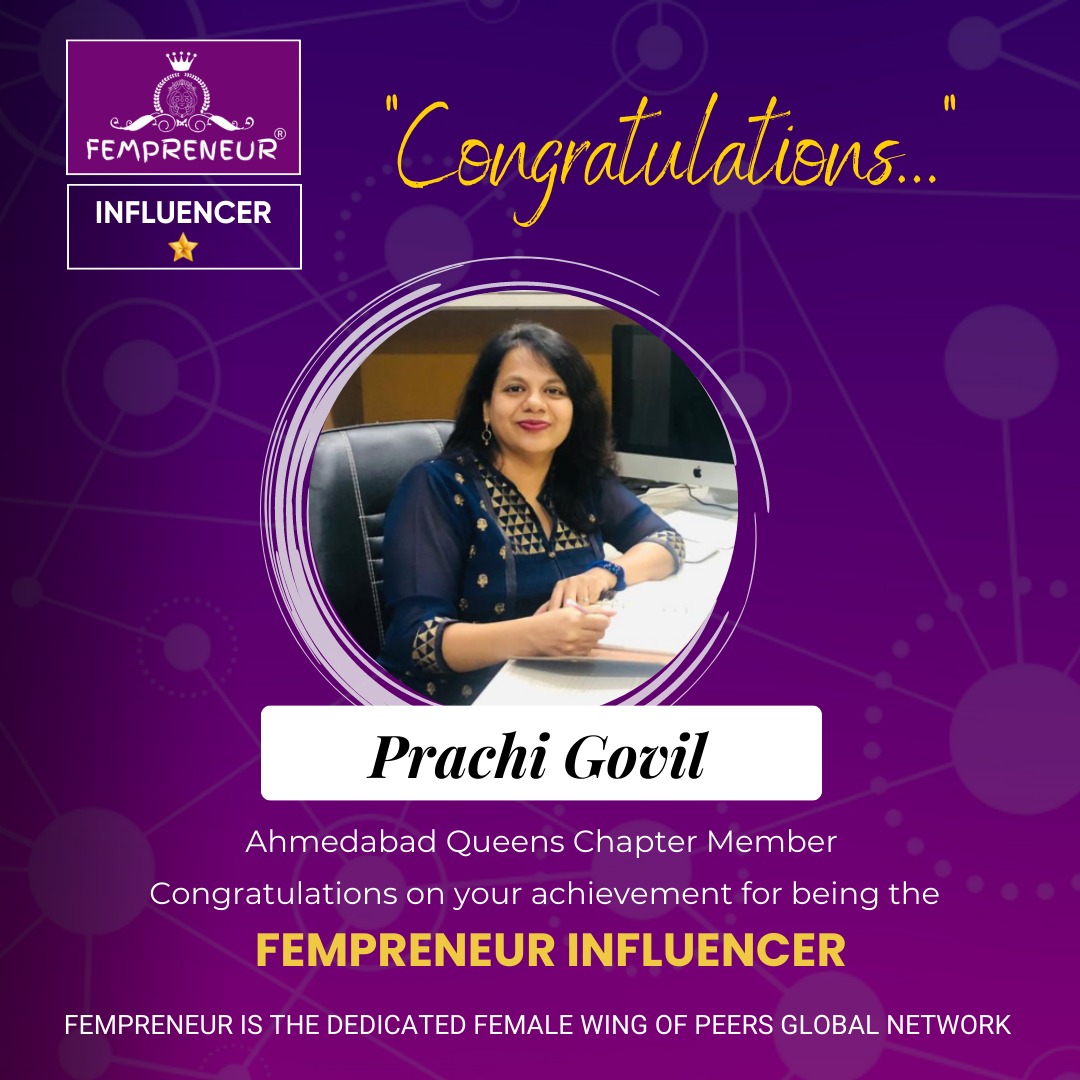 🎉 Big congratulations to Prachi Govil for an incredible accomplishment as a 1 Star Fempreneur influencer!

#Fempreneurcommunity #women #womengroup #FempreneurPower #AchievementUnlocked #InfluencerLife
#womenentrepreneurs #Networking #WomenInBusiness #entrepreneurs