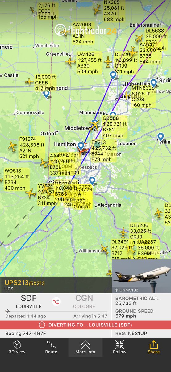 Scott Madding (@scottamadding) on Twitter photo Flight 5X213 from Louisville to Cologne
fr24.com/UPS213/31be588f <a href="/flightradar24/">Flightradar24</a> forgot their passports? Flight 5X213 from Louisville to Cologne
fr24.com/UPS213/31be588f <a href="/flightradar24/">Flightradar24</a> forgot their passports?