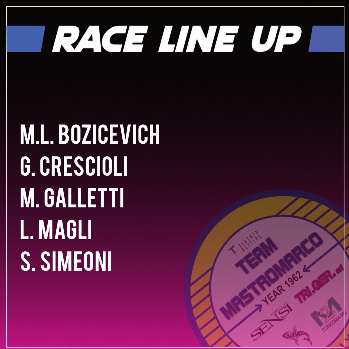 Il Team Mastromarco sarà impegnato sabato 26 agosto nel 4° Trofeo Comune di Lastra a Signa con rinnovate speranze e immutata voglia di ben figurare.