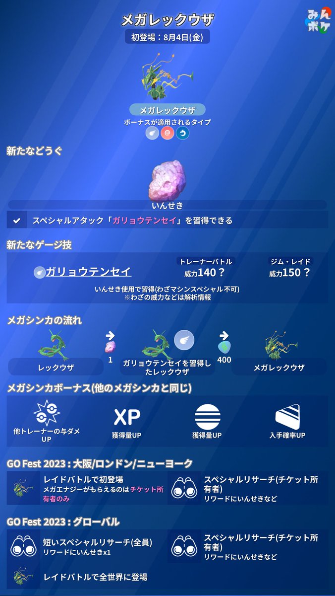 pokemongo_db's tweet photo. 【GO Fest 2023：グローバル】
⚡開催期間
8月26日(土)10:00〜8月27日(日)18:00

✔︎冠ピカチュウやヌメラなどの色違いが初登場✨️
✔︎土曜日は1時間ごとに野生で出現するポケモンが異なる
✔︎日曜日は全ての生息地のポケモンが常時出現
✔︎様々なボーナスが発生
など

https://t.co/IHTQJ7UyIt https://t.co/oIzKhDb7jO