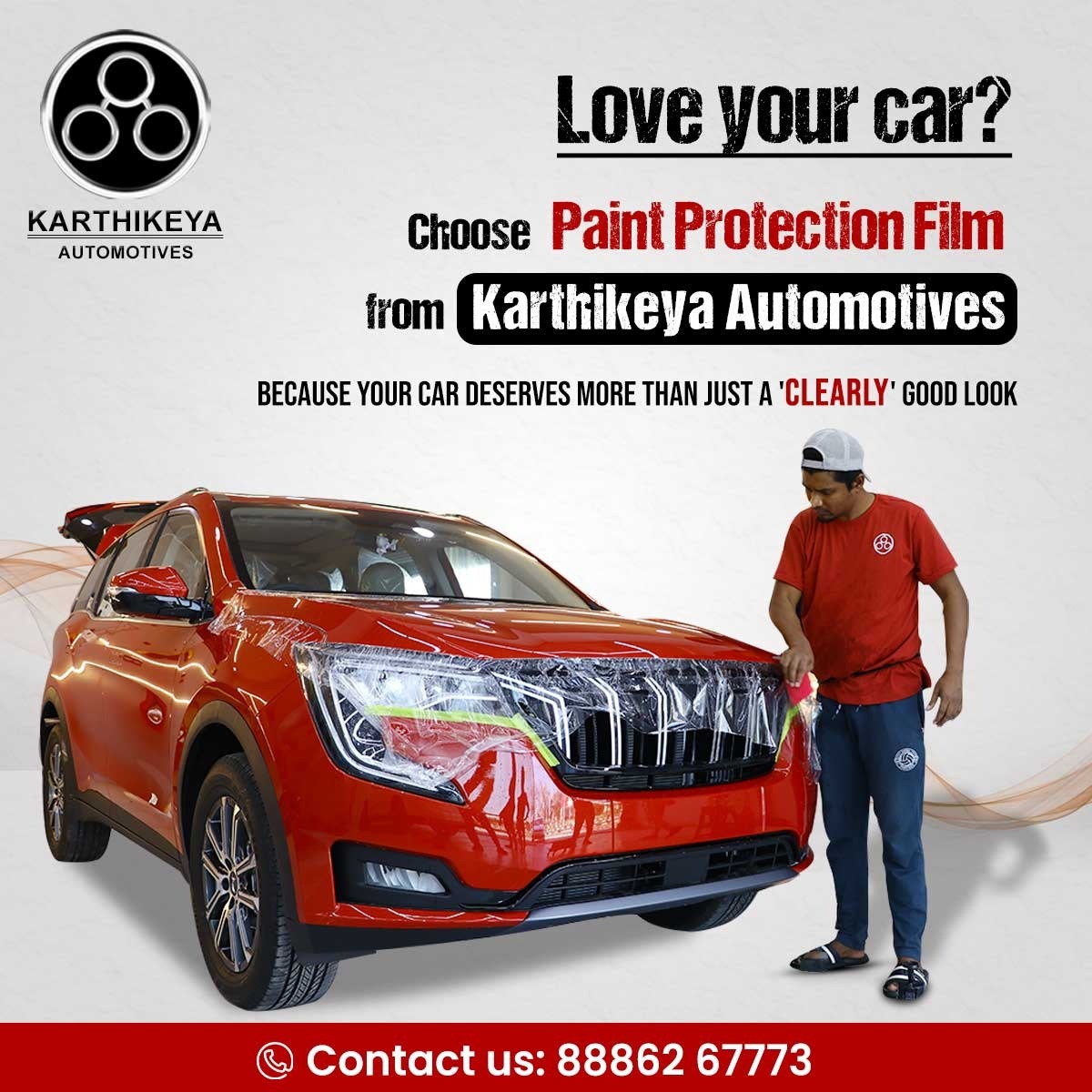 Choose paint protection film from karthikeya Automotives
Contact: 8886267773
#iglcoatings #Kartikeyaautomotives  #Coatings #ceramiccoatingCoating  #marinecoatings #industrialcoatings #Carcleaning #CarCareSolutions #carwash #UltimateDetailing #ReflectPerfection #luxury