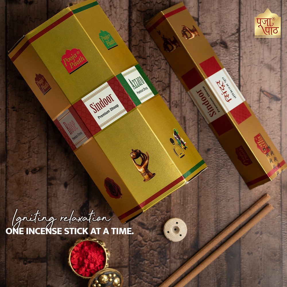 🌸✨ Ignite a journey of relaxation, one incense stick at a time, with PoojaPaath Sindoor Premium Dhoop. 
#incensesticks #incense #fragrance #agarbatti #pujasamagri #dhoop #incenseburner #homedecor #incensemaking #supportlocal #dhoopbatti #incenseshop #dhoopsticks #aromatherapy