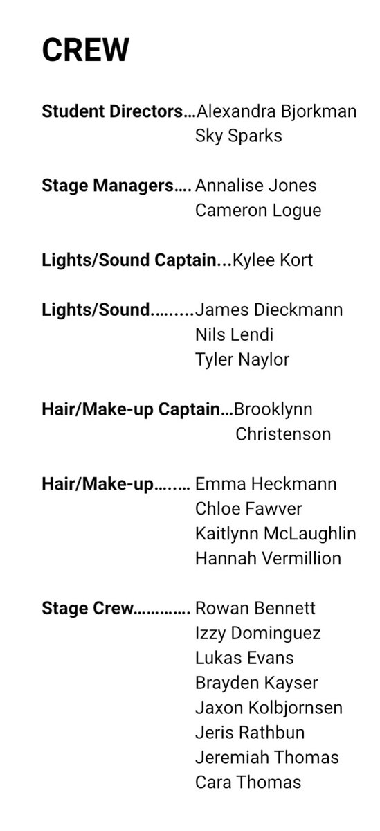 48 huskies make up our 2023 Play Production team!!! Congratulations to the cast and crew! We’re excited to get to work in the theatre! 🍀🎭🌊 #aurorahuskies #riderstothesea 

Riders to the Sea by John Millington Synge