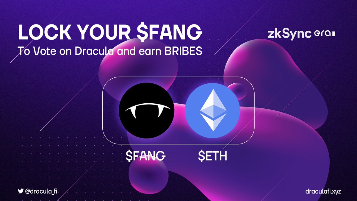 Get those bribes by voting with your veFANG! 🧛‍♀️ $USDC $FANG $ETH $ZKE $IBEX #zksync