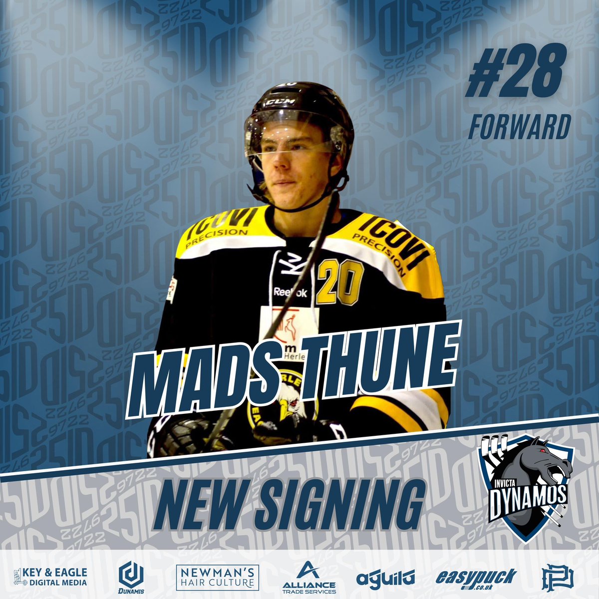 MADS THUNE FILLS 2nd IMPORT SLOT We are delighted to announce the signing of Danish forward Mads Thune. His paperwork has been approved, the 29 year old is clear to play for us this season and will ice from next weekend. Full story here - invictadynamos.co.uk/mads-thune-fil… Welcome Mads!