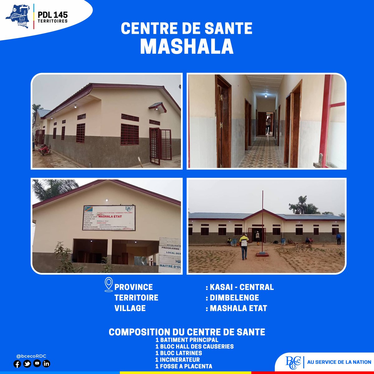 MunsantuK's tweet photo. Içi,
Province #Kasaï
Territoire #Dimbelenge
Centre de Santé #Mashala construit.
La #RDC Sous #Felix_Tshisekedi Ebongi https://t.co/BfGP0hSfTi