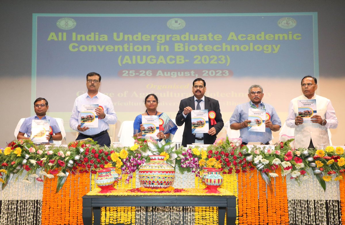 Bau_sabour's tweet photo. Inaugural Session of All India #Undergraduate Academic Convention in #Biotechnology
 #bausabour #agriculture #facebookpost #indianfarmer #climatechange #extensioneducation #agriculturalresearch #convention #seminar2023 https://t.co/MFCD9YIlYa