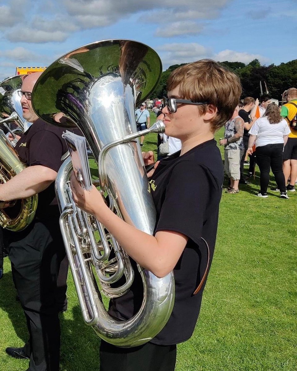 These three did wonderfully well in their GCSE results yesterday, but even more than that, they all have features in our performance at <a href="/WensleydaleShow/">WensleydaleShow</a> tomorrow! 🤩 You can hear the band at 11-12, 1-2 and 3-4. Come along and say hello! #proudofourboys 🎓🎶💜