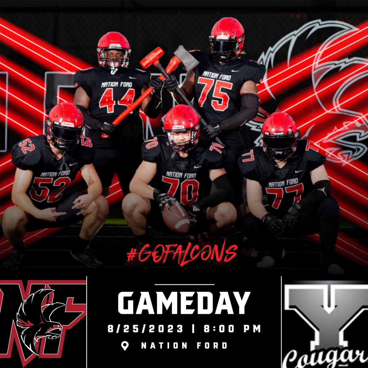 IT’S GAME DAY in Falcon Territory. Let’s go Falcons beat York! #gofalcons #nafo #beatyork #onenation