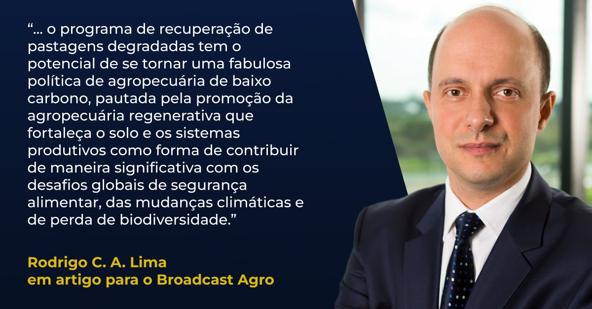 O Programa de Recuperação de Pastagens Degradadas, em elaboração pelo governo, visa criar uma ambiciosa política que oriente e induza a recuperação dessas áreas. Leia artigo do sócio-diretor da Agroicone, Rodrigo C. A. Lima, para a Agência Estado.
agroicone.com.br/recuperar-past…