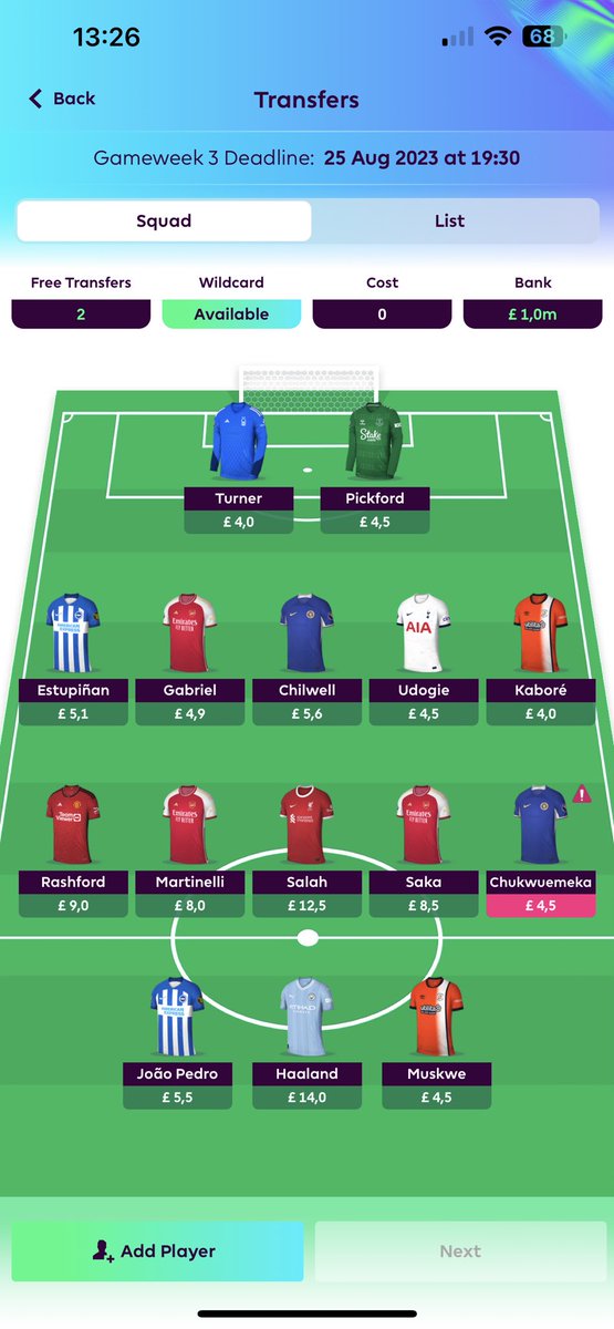 bkronstad's tweet photo. @FPL_Swe Any tips for transfers? I do want Mbuemo https://t.co/fnbHwbriYj