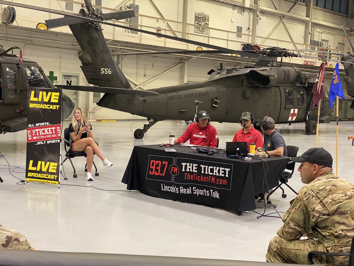 lisajodean's tweet photo. Excited to have @937TheTicket at the @NENationalGuard base talking about their experience with the @NEarmyguard this morning! https://t.co/iUbYiuDNjQ