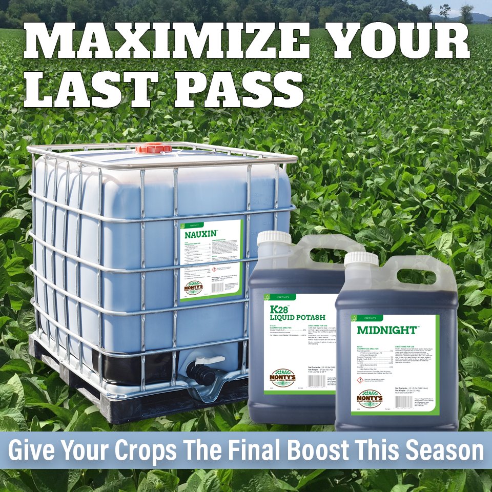 montysplantfood's tweet photo. Be sure to maximize your final pass of the season with Nauxin, K28 Liquid Potash, and Midnight!
Learn more: https://t.co/BOhXF2v5jR
#humictechnology #soilhealth #humicsleader #nutrientsolutions https://t.co/jVljtVUU1R