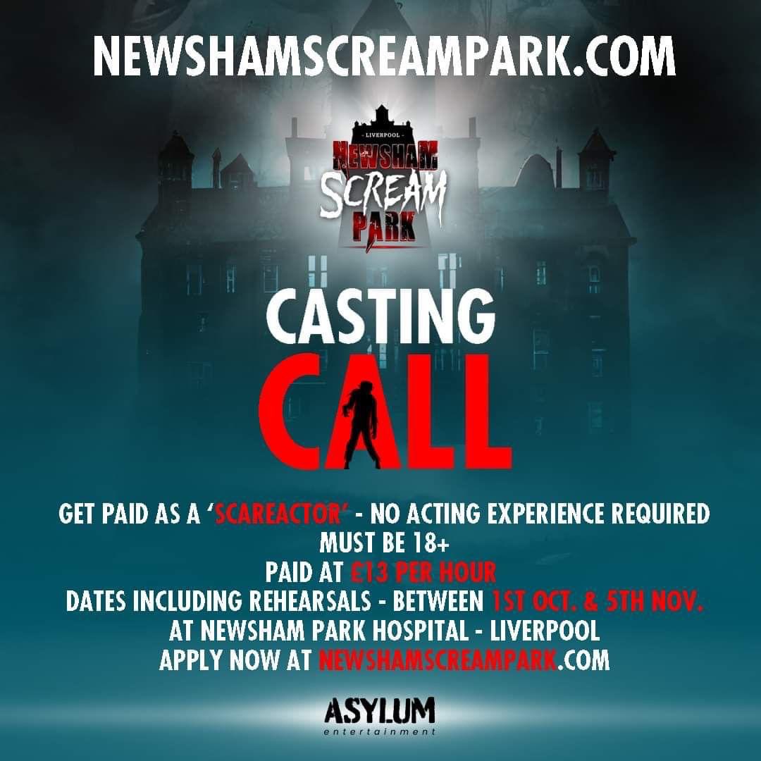 🎭👻 CALLING ALL CREEPY CHARACTERS! GET PAID TO SCARE AT NEWSHAM SCREAM PARK! 👻🎭

Have you ever wanted to transform into a creature of the night? Is the thrill of a scare your idea of fun? We have the perfect role for you!
