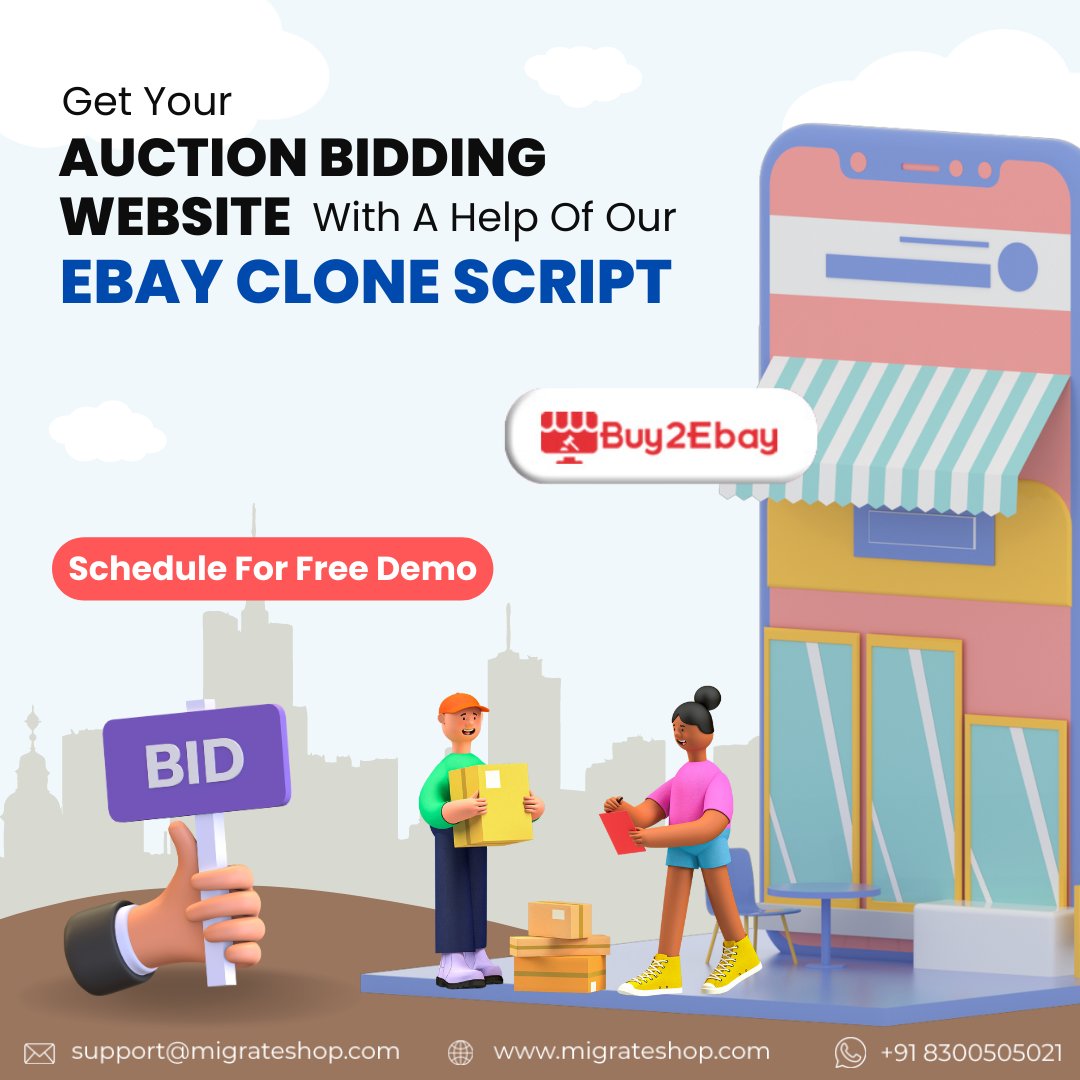 migrateshop's tweet image. 🚀Looking to create a dynamic #ecommerce platform? Our #ebayclonescript has customized, innovated, and dominated it! 🌟 Get started today and pave your way to success! 💪
Visit: migrateshop.com/ebay-clone/
#marketplace #migrateshop #Auctionscript #business #WordPressDevelopment