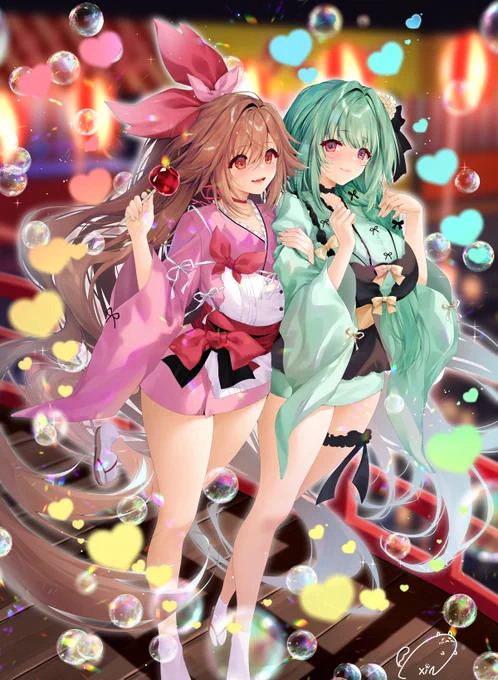 8月24日(木)発売のZ/X -Zillions of enemy X- EXパック第41弾 「 #アイドルファンタジーフェスタ 」にて「アイドルファンタジーフェスタ」を描かせて頂きました!エンジュ姉さんとプリズムさんがお祭りデート!?(〃ω〃)よろしくお願いします! #ZX_TCG 