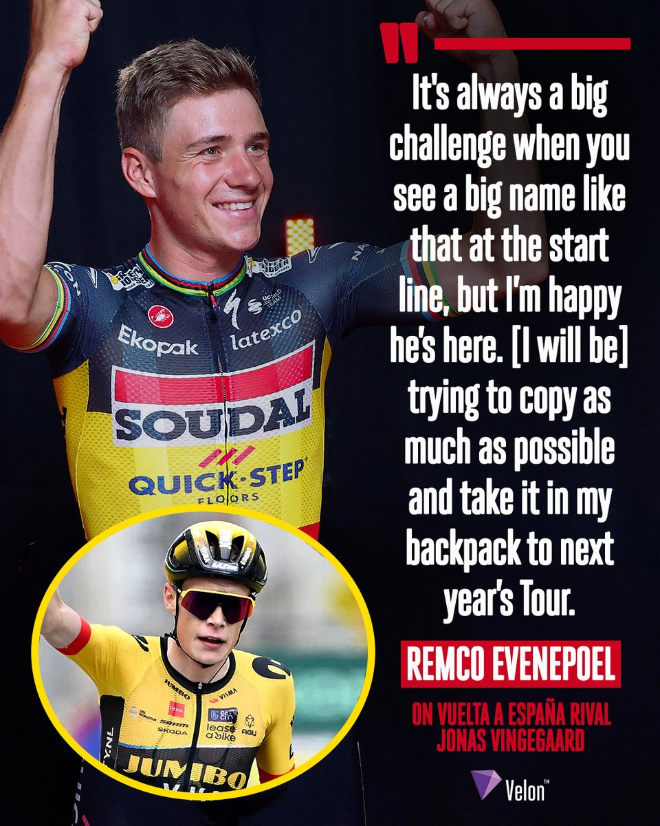 VelonCC's tweet photo. Remco Evenepoel is relishing racing Jonas Vingegaard at La Vuelta 💪

📸 Cor Vos
_______________
🇪🇸 #LaVuelta23 https://t.co/QH0SqdjCN4