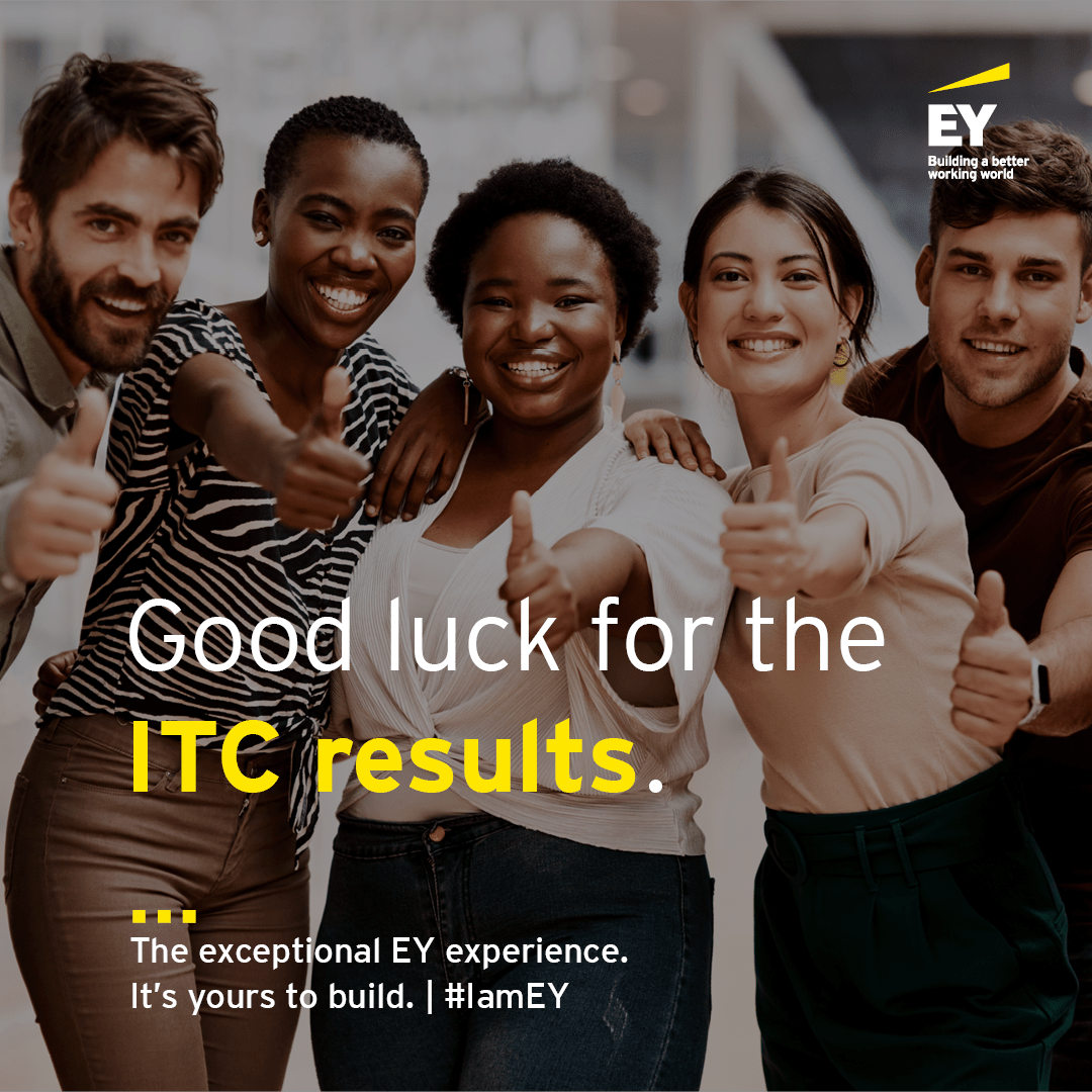 EY_Africa's tweet photo. 🎉📚 Success is the culmination of hard work and dedication! 🌟 Sending a shower of best wishes to all the individuals awaiting their ITC exam results. Remember, no matter the outcome, you've already achieved so much by taking this step.
Join the Movement. #YourstoBuild #IamEY https://t.co/NSZRArjZe2